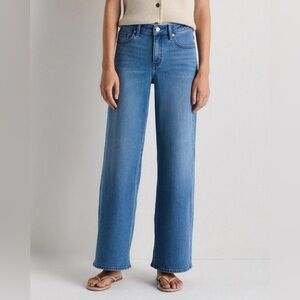 Quince Stretch High Rise Wide Leg Jean